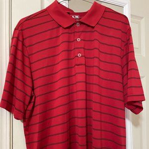 Adidas Pure Motion Golf Polo Mens Large Red Stripes
